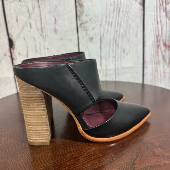 Black Leather Women's Mules - Picture 13 of 14